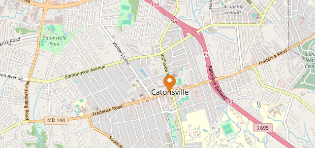 Town map of Catonsville, Maryland