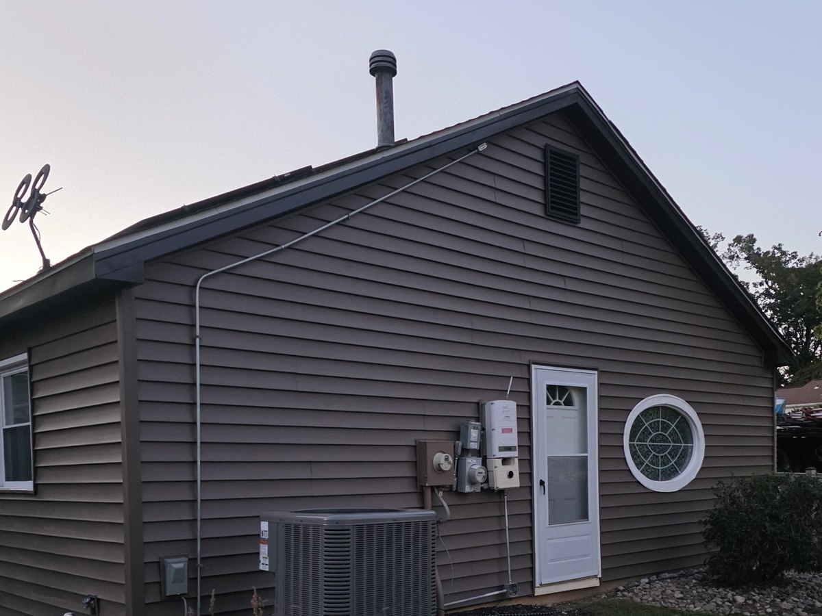 Back gable after CertainTeed Monogram siding replacement in Joppa, MD
