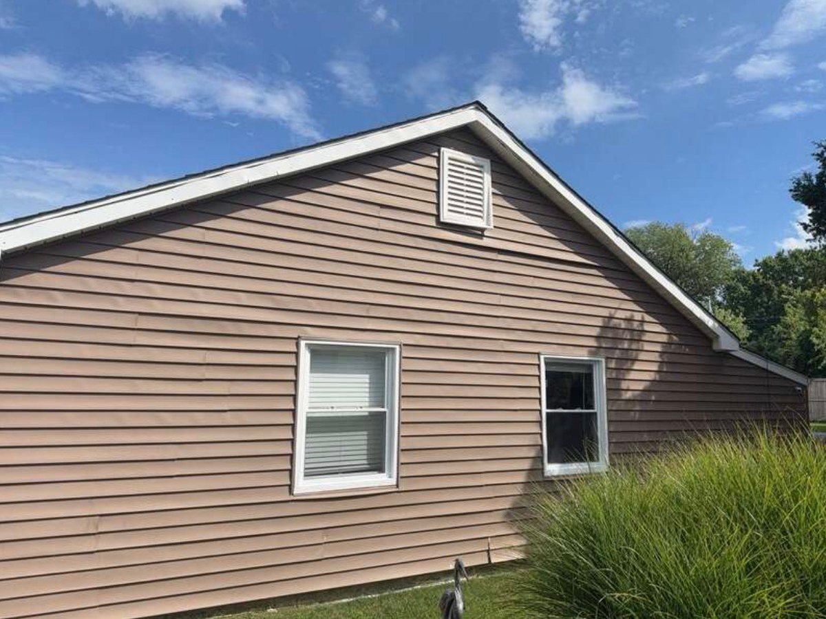 Side gable before siding replacement in Joppa, MD