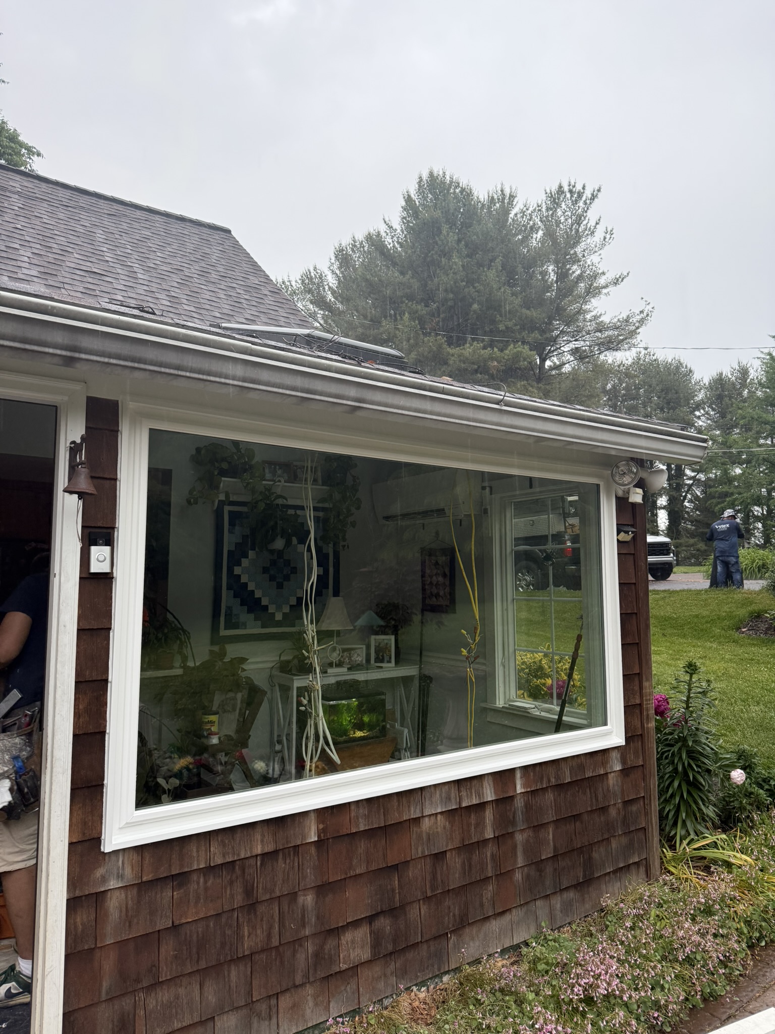 One large custom fixed Vytex Potomac window in Kingsville, Maryland