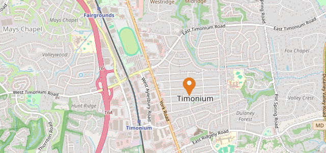 Town map of Lutherville-Timonium, Maryland