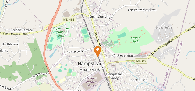 Town map of Hampstead, Maryland