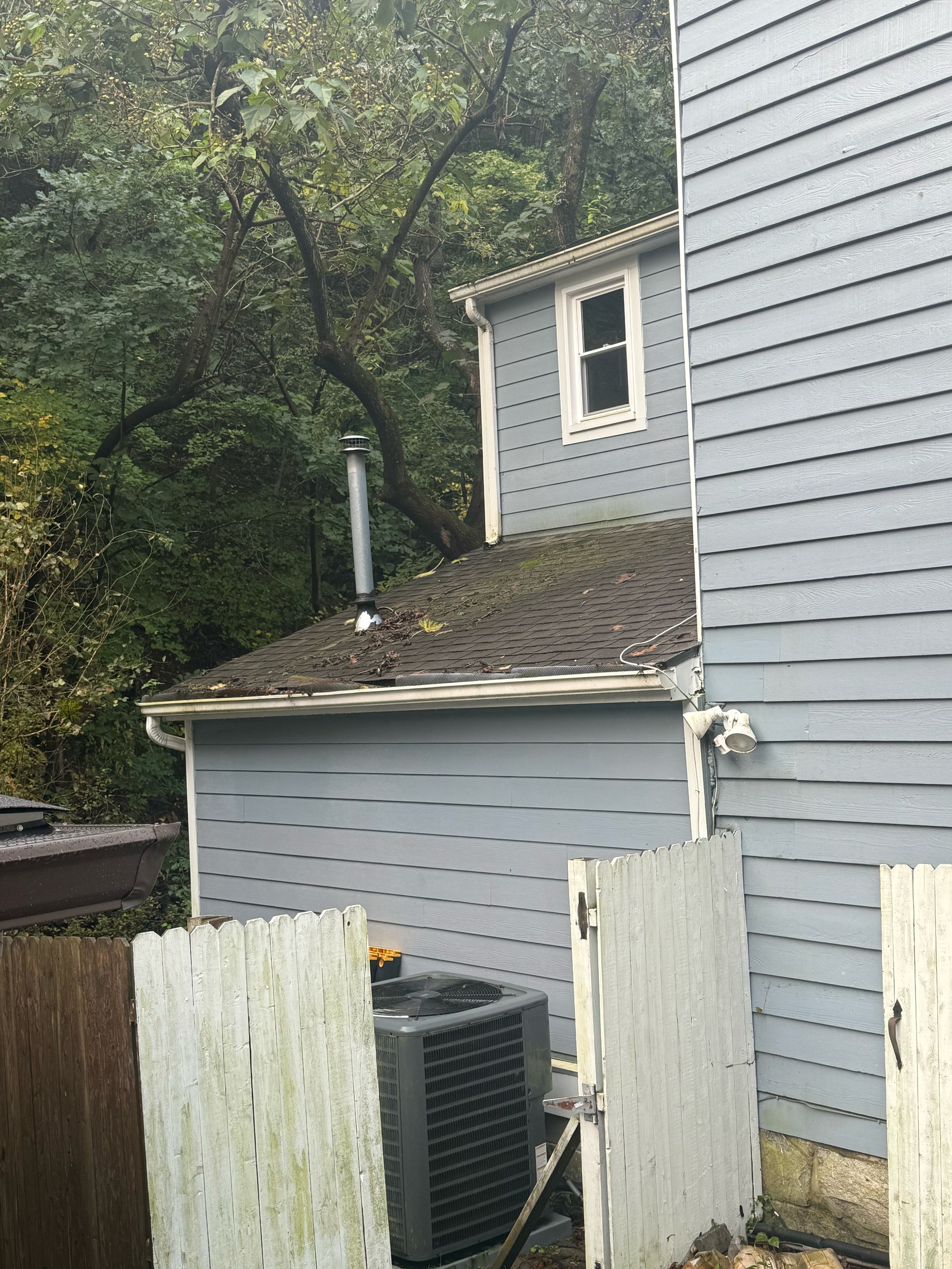 Lower back roof before roof replacement in Port Deposit, MD