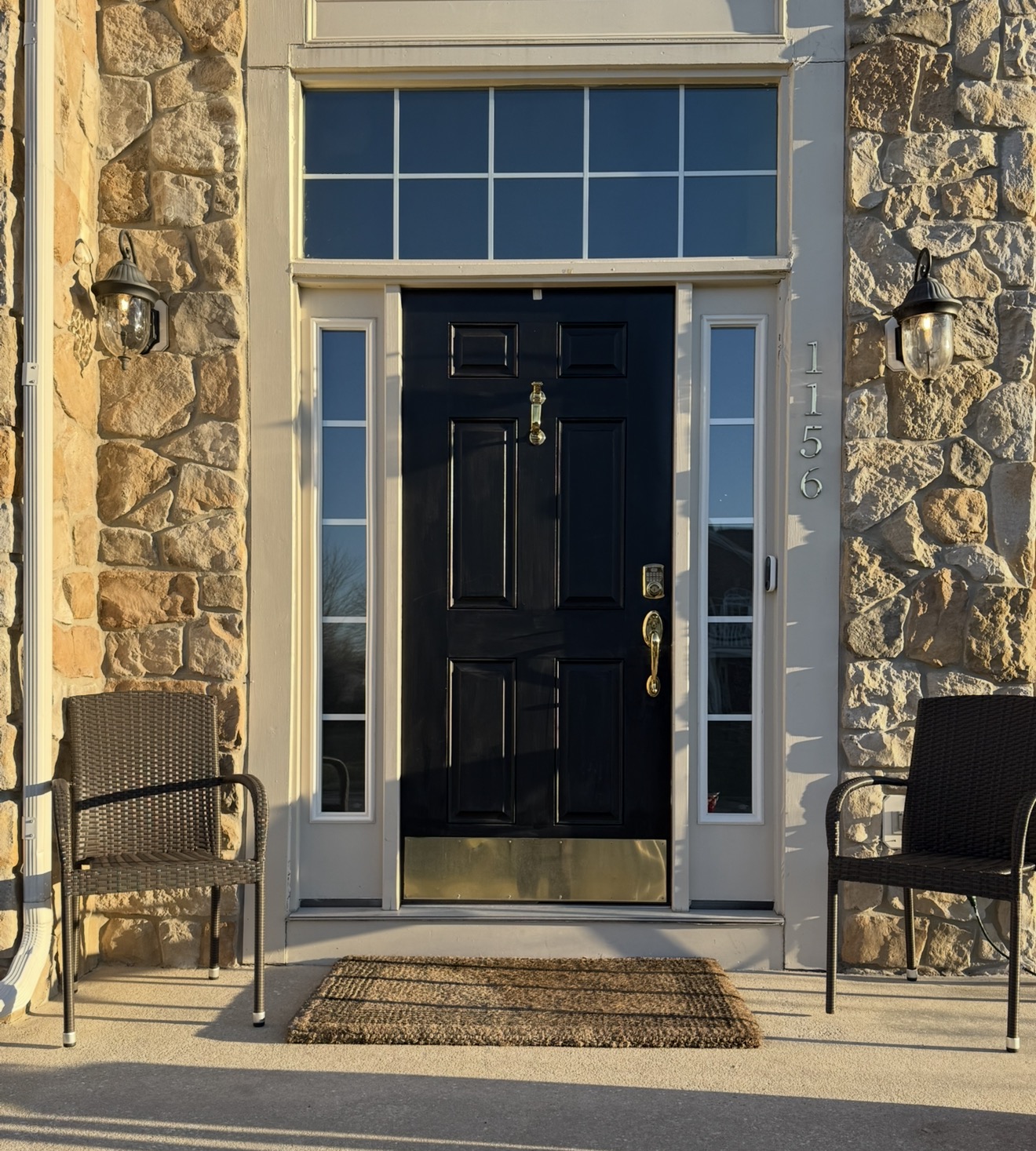 Entry door before replacement in Stone Ridge, Bel Air, Maryland